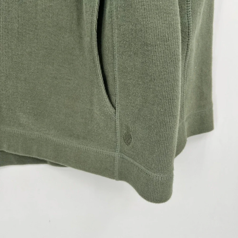 Tommy Bahama Mens Large Olive Green Full Zip Mock Neck Cotton Blend Sweater
